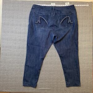 Melissa McCarthy Seven7 Women's Jeans Blue Denim Slim Fit Stretch Size 22